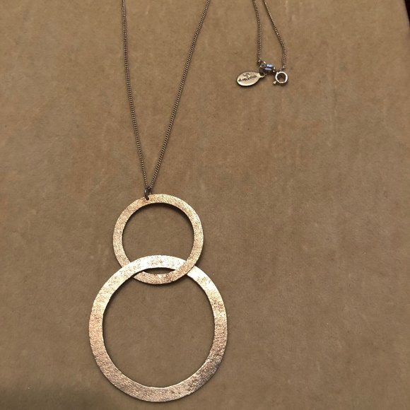 Mimi & Marge Sterling Silver double circlenecklace - Picture 4 of 4